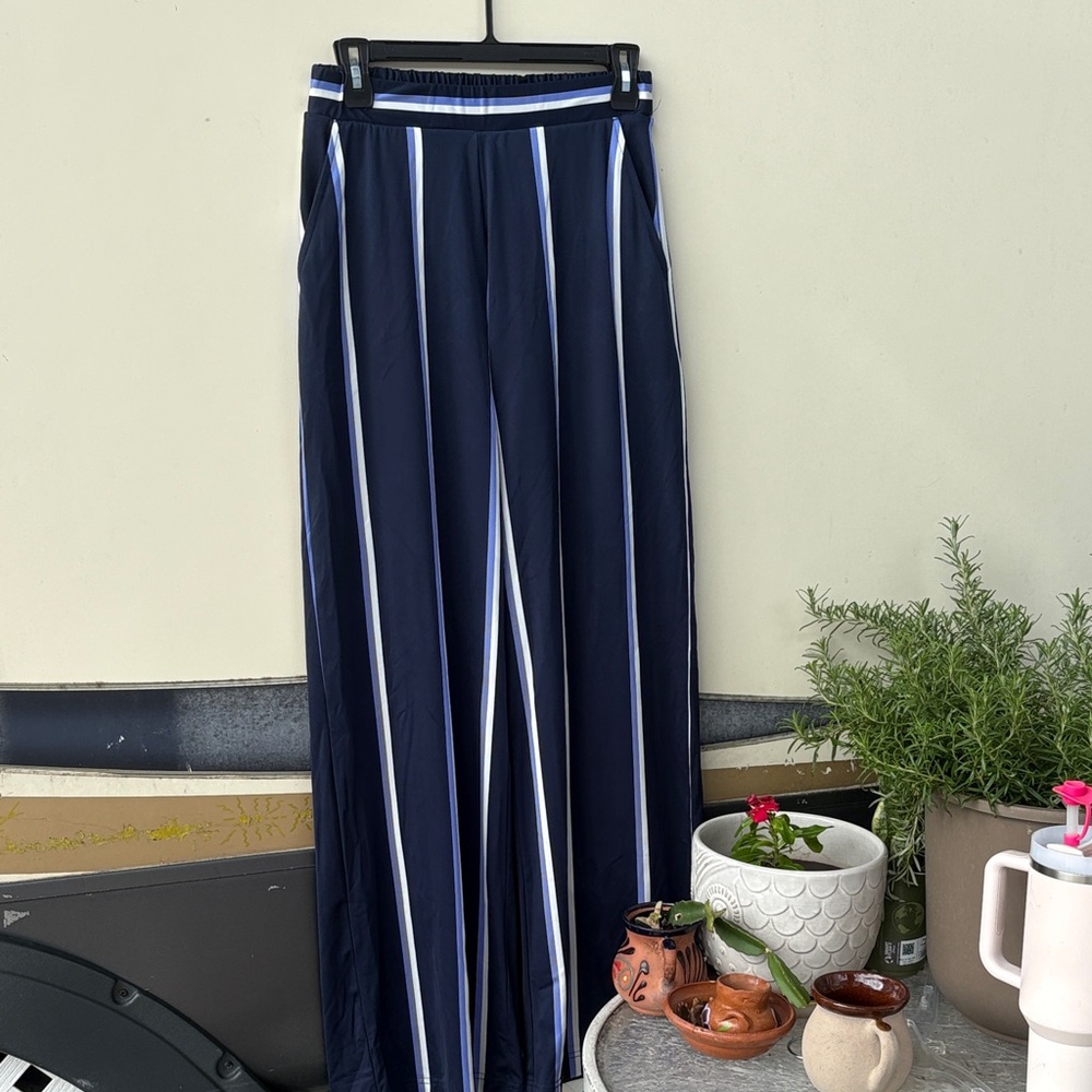 Lou & Grey Navy Elastic Waist Pants
